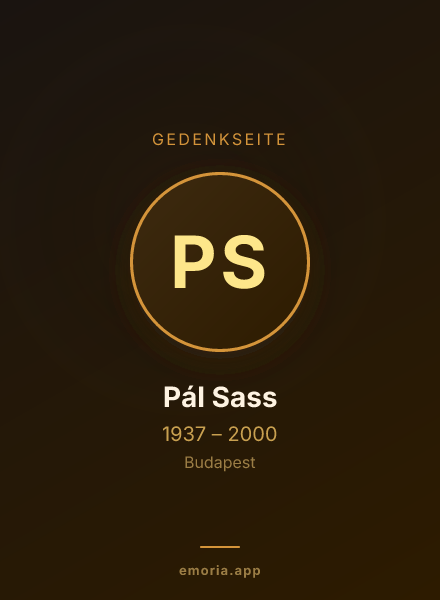 Gedenkportrait von Pál Sass