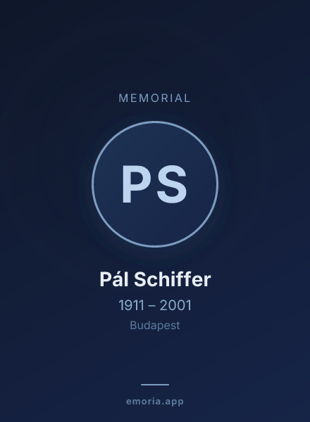 Memorial portrait of Pál Schiffer