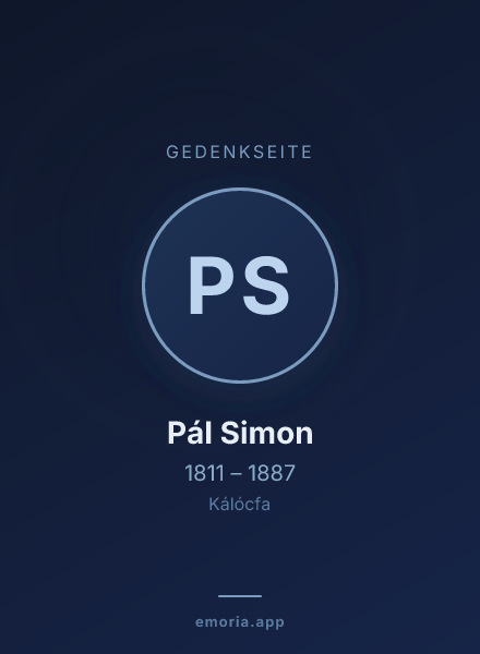 Gedenkportrait von Pál Simon