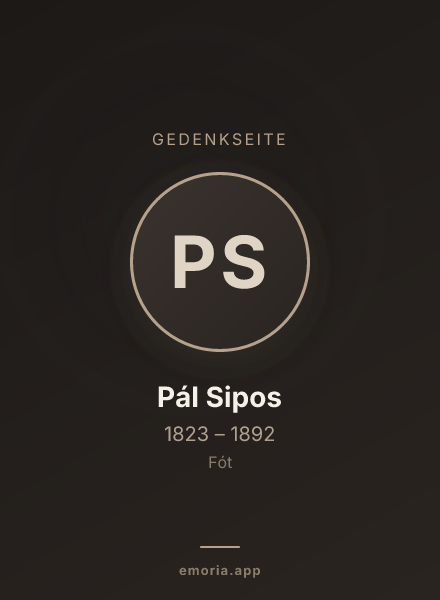 Gedenkportrait von Pál Sipos