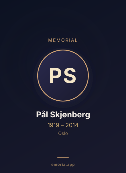 Memorial portrait of Pål Skjønberg