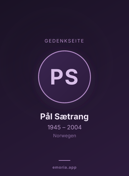 Gedenkportrait von Pål Sætrang
