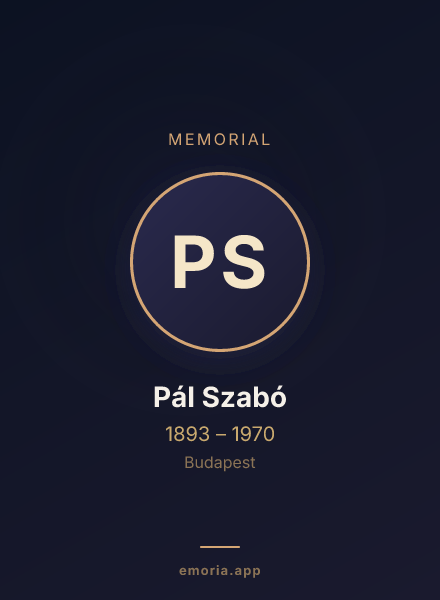 Memorial portrait of Pál Szabó