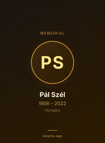 Memorial portrait of Pál Szél