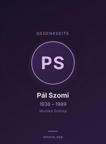 Gedenkportrait von Pál Szomi