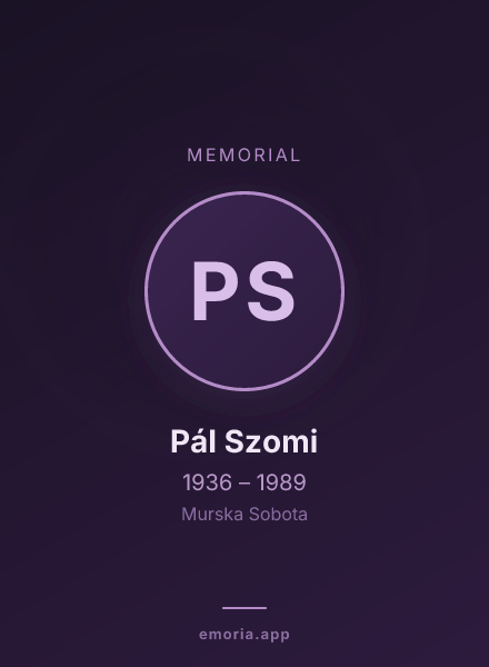 Memorial portrait of Pál Szomi