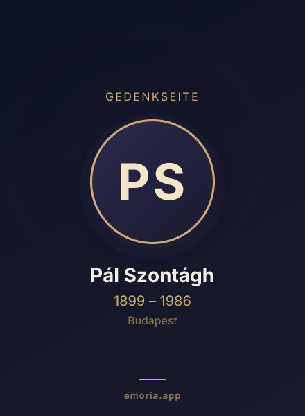 Gedenkportrait von Pál Szontágh