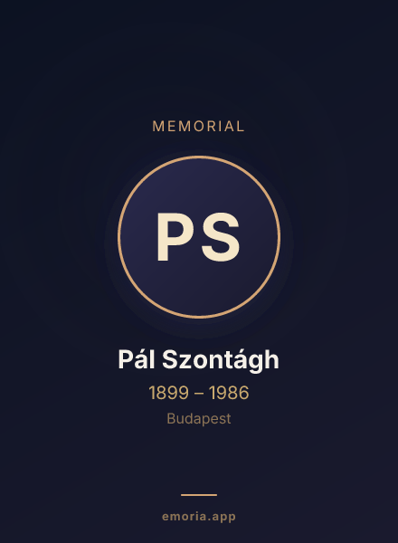 Memorial portrait of Pál Szontágh