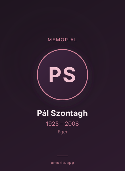 Memorial portrait of Pál Szontagh