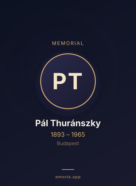 Memorial portrait of Pál Thuránszky