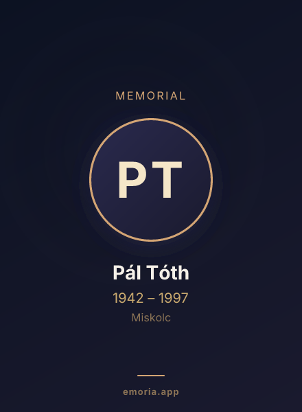 Memorial portrait of Pál Tóth