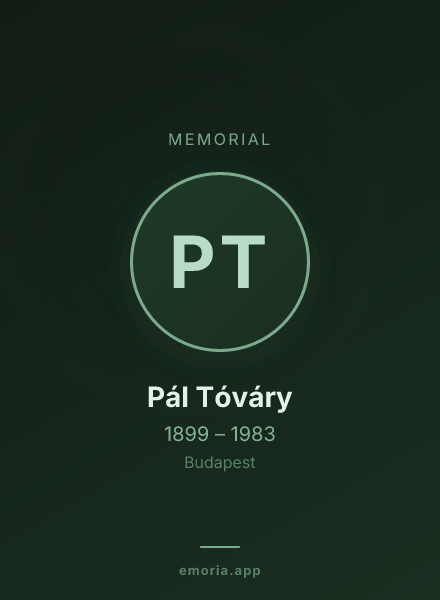 Memorial portrait of Pál Tóváry