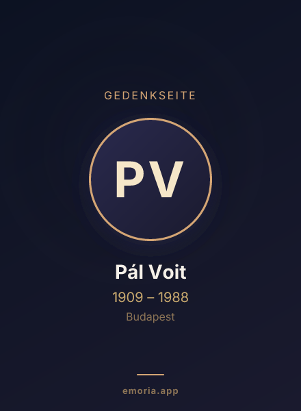 Gedenkportrait von Pál Voit