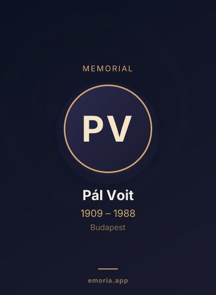 Memorial portrait of Pál Voit