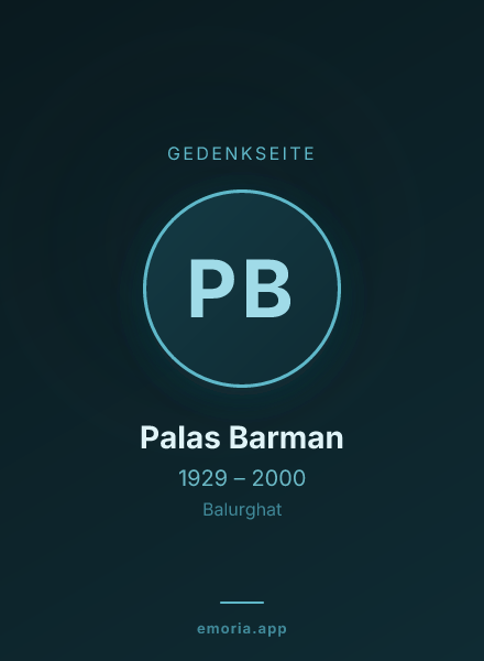 Gedenkportrait von Palas Barman