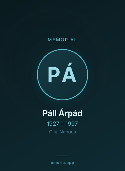 Memorial portrait of Páll Árpád