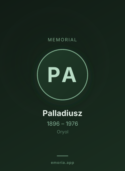 Memorial portrait of Palladiusz