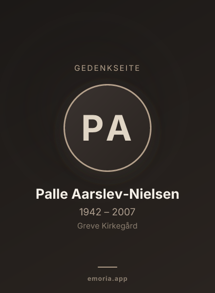 Gedenkportrait von Palle Aarslev-Nielsen