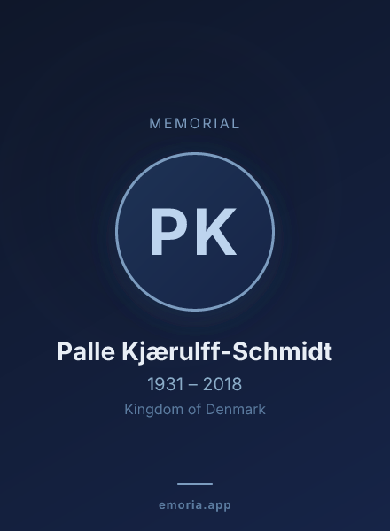 Memorial portrait of Palle Kjærulff-Schmidt