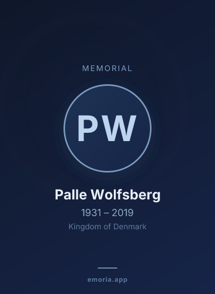 Memorial portrait of Palle Wolfsberg