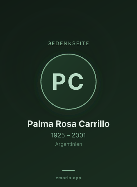 Gedenkportrait von Palma Rosa Carrillo