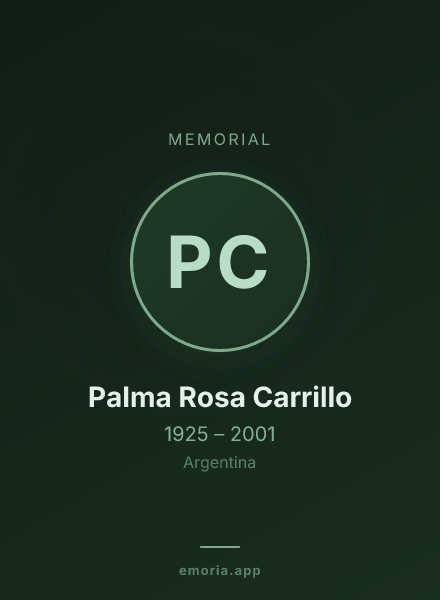 Memorial portrait of Palma Rosa Carrillo