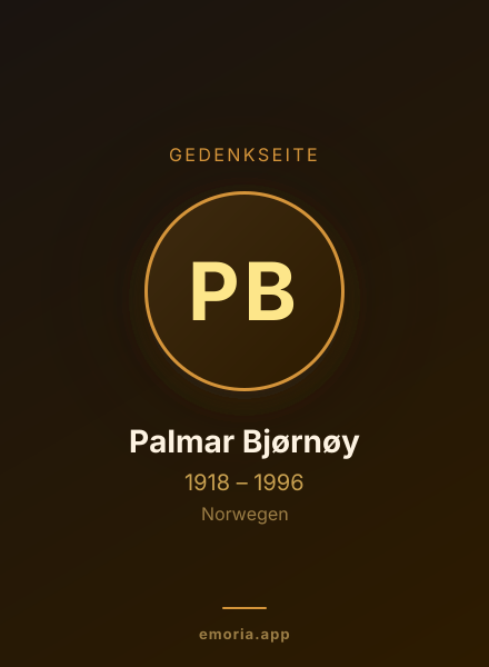 Gedenkportrait von Palmar Bjørnøy