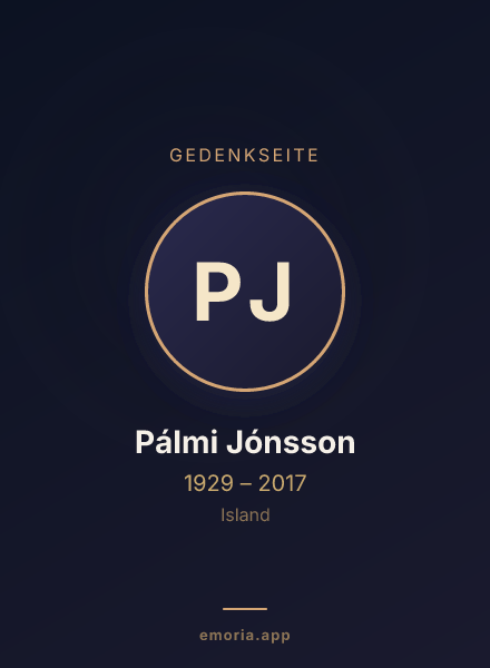 Gedenkportrait von Pálmi Jónsson