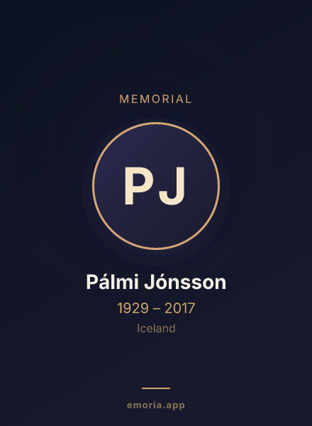 Memorial portrait of Pálmi Jónsson