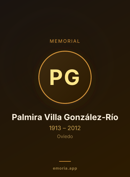Memorial portrait of Palmira Villa González-Río