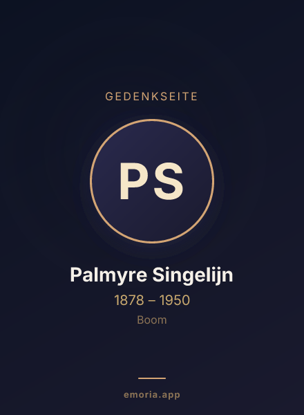 Gedenkportrait von Palmyre Singelijn