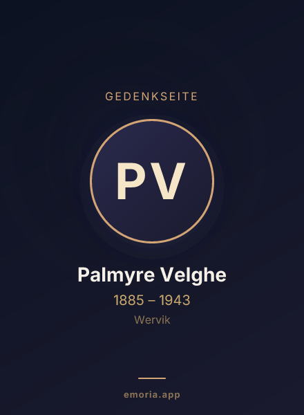 Gedenkportrait von Palmyre Velghe