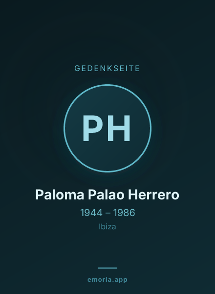 Gedenkportrait von Paloma Palao Herrero