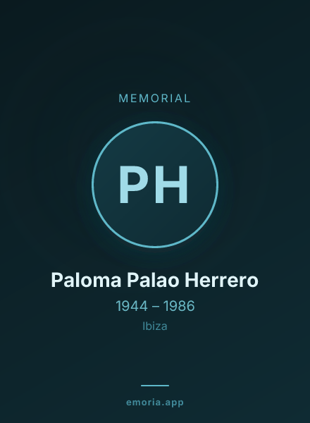 Memorial portrait of Paloma Palao Herrero