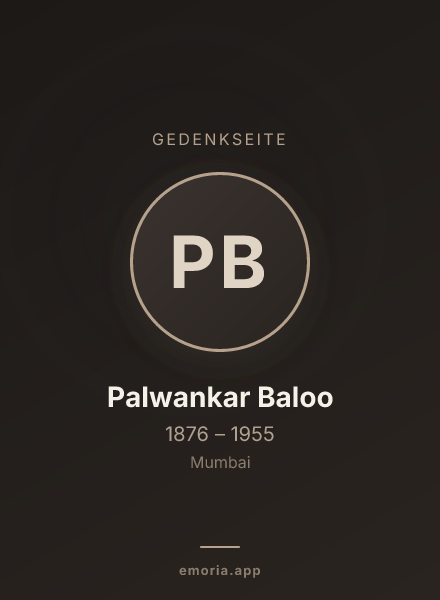 Gedenkportrait von Palwankar Baloo