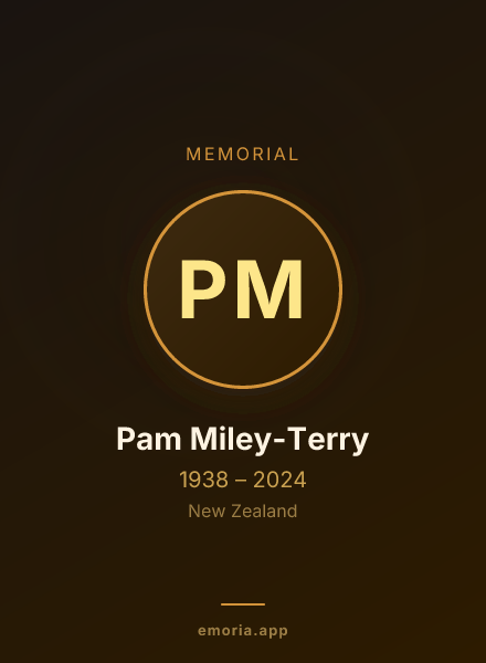 Memorial portrait of Pam Miley-Terry