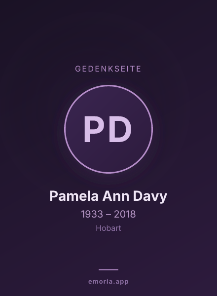 Gedenkportrait von Pamela Ann Davy