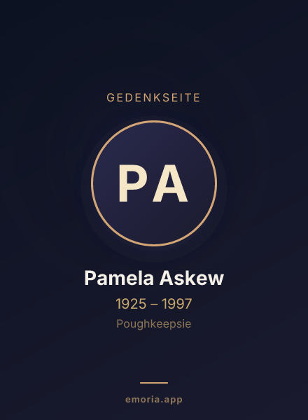 Gedenkportrait von Pamela Askew
