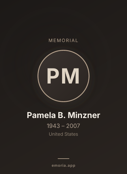 Memorial portrait of Pamela B. Minzner