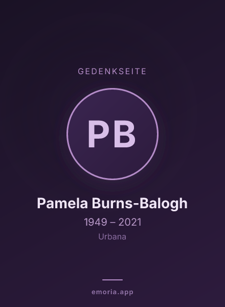 Gedenkportrait von Pamela Burns-Balogh