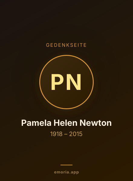 Gedenkportrait von Pamela Helen Newton