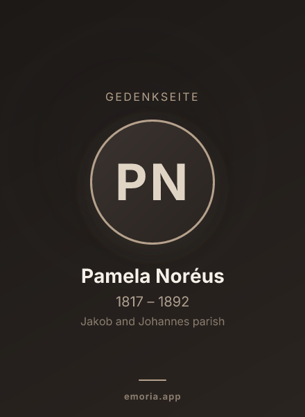 Gedenkportrait von Pamela Noréus