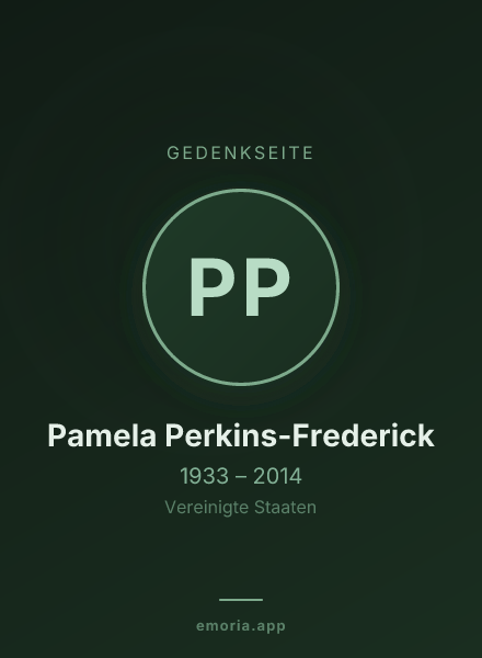 Gedenkportrait von Pamela Perkins-Frederick