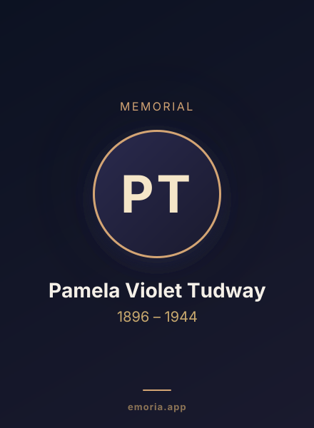 Memorial portrait of Pamela Violet Tudway