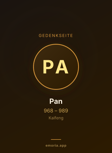 Gedenkportrait von Pan