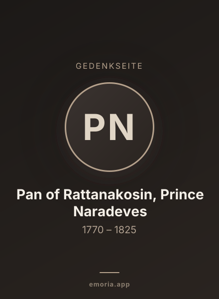 Gedenkportrait von Pan of Rattanakosin, Prince Naradeves