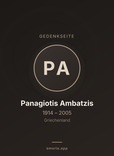Gedenkportrait von Panagiotis Ambatzis