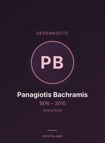 Gedenkportrait von Panagiotis Bachramis
