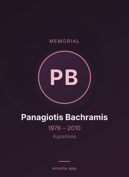 Memorial portrait of Panagiotis Bachramis
