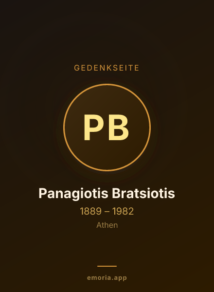 Gedenkportrait von Panagiotis Bratsiotis